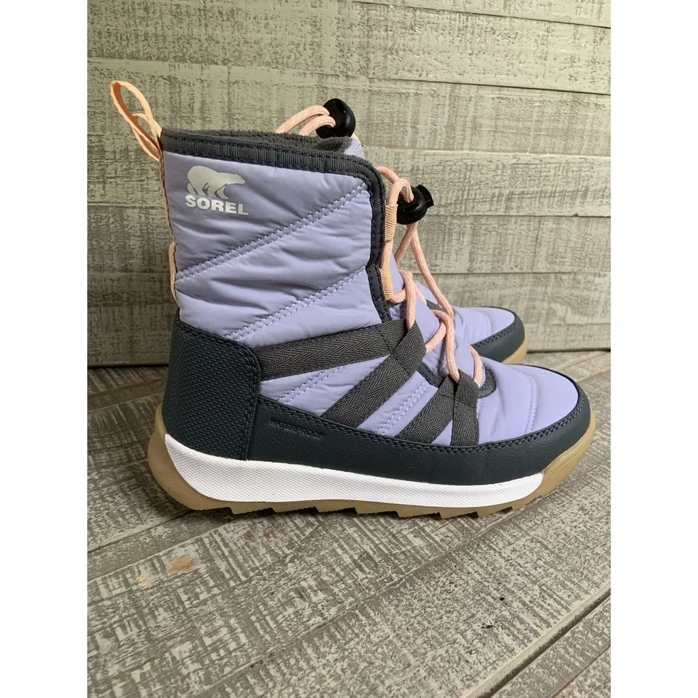 Sorel Whitney II Boots Short Lace Waterproof Insulated Youth Big Girls Size 2
